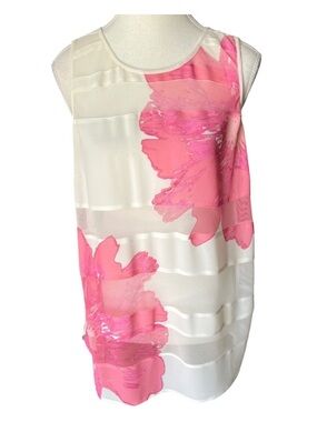 INC Panel Floral Print Tank Top Sz M/8